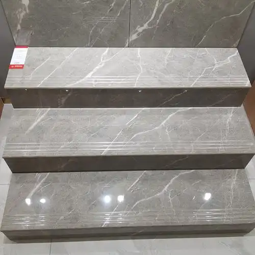 佛山别墅一体式通体大理石瓷砖室内楼梯踏步瓷砖480x1200防滑地砖