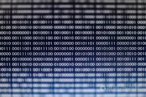 蓝色二进制代码.二进制数据块.blockchain 概念.