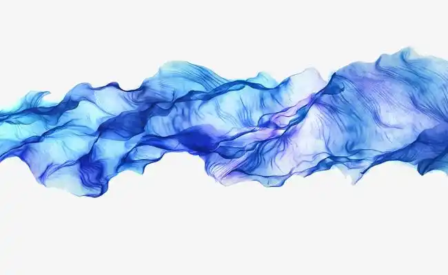 紫色泼墨彩色水墨免扣效果元素设计