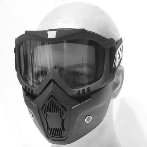 面具防护德毅营户外战术面罩全脸透气护脸防护面罩