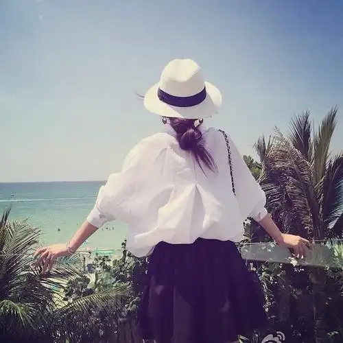 女头qq唯美小清新蓝色文艺女生头像