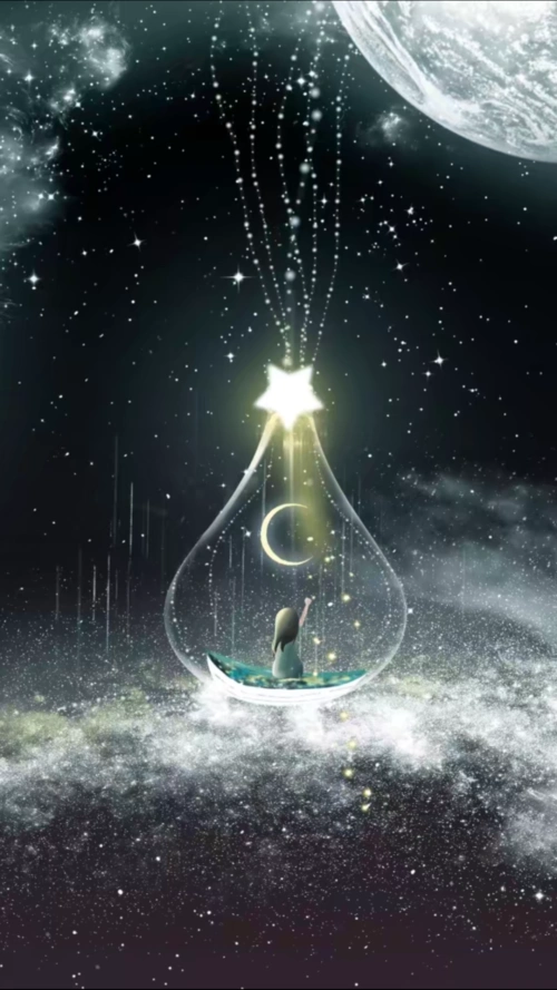 唯美清新简约手绘插画