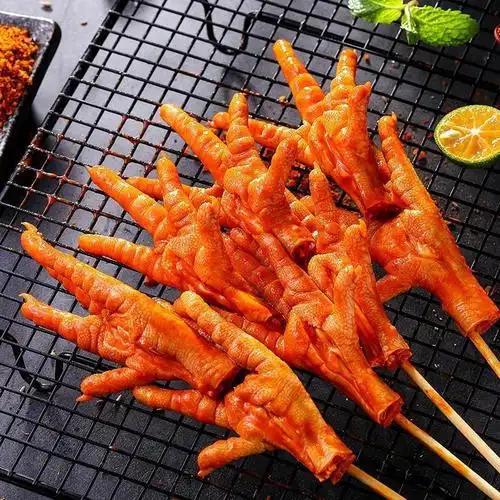 带骨鸡爪串烧烤串食材腌制凤爪小串10串冷冻食品烤串夜宵撸串800g