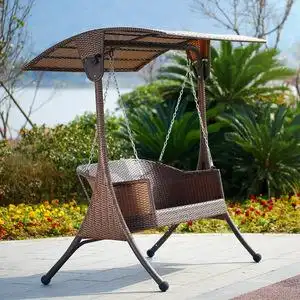 户外秋千吊椅藤椅吊篮室内双人摇篮椅成人藤编室外露台秋千摇椅