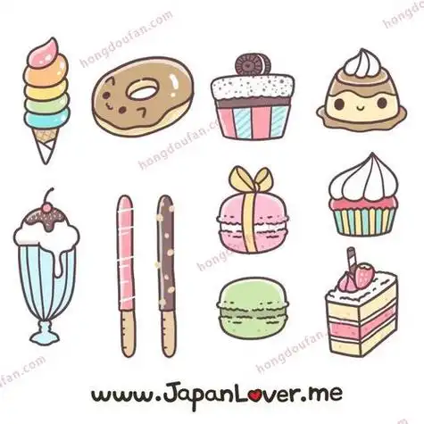 糕点零食店简笔画