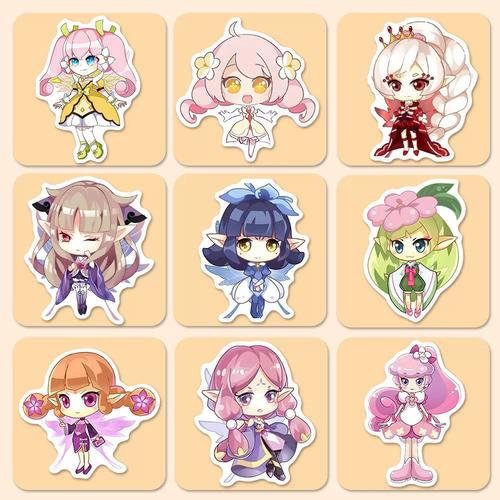 q版卡通贴纸小花仙经典动漫日系精灵手账素材二次元贴画diy平板