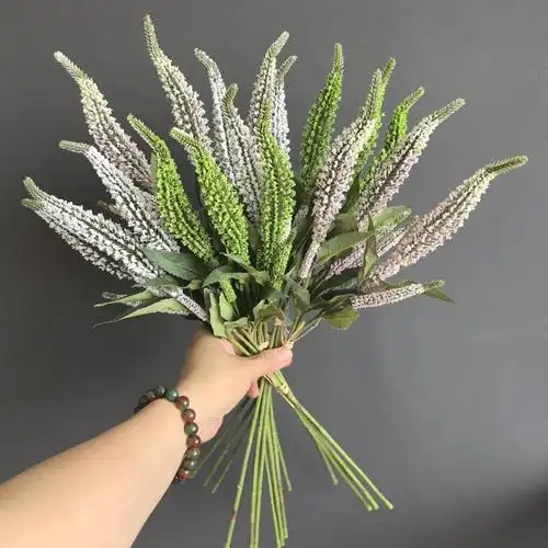 仿真花鼠刺狐尾草鼠尾草扎束境外货源北欧家居样板间婚庆圣诞配材