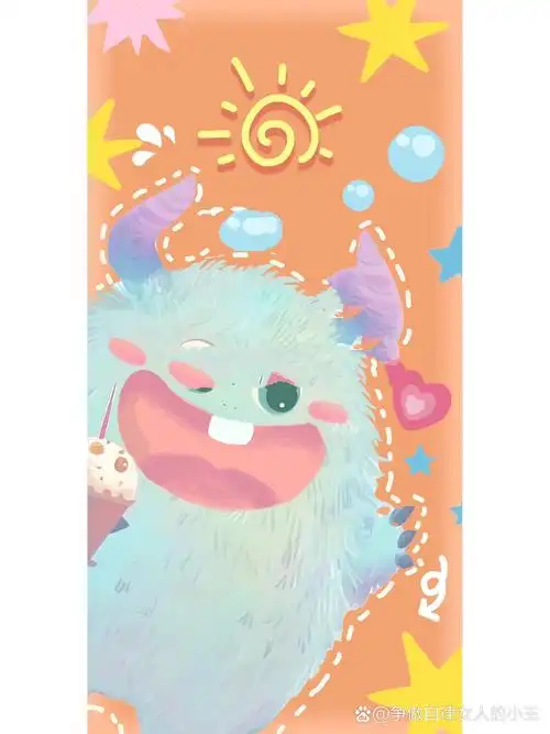 115669156601566期‖手机壁纸‖多巴胺小怪兽 未经允许