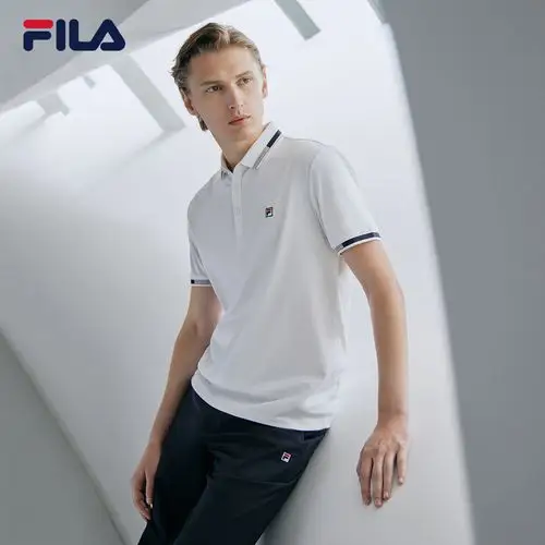 fila斐乐官方男士短袖polo2021年秋季新款针织运动polo衫