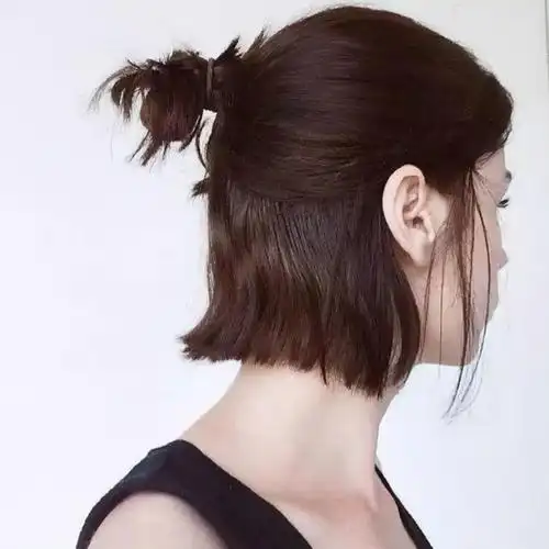 短发这样扎,简单好看