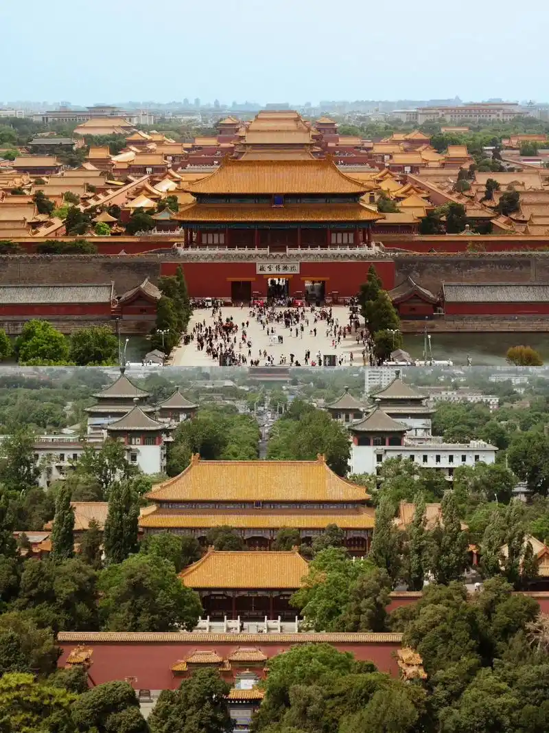 景山公园9015俯瞰紫禁城09故宫全貌.