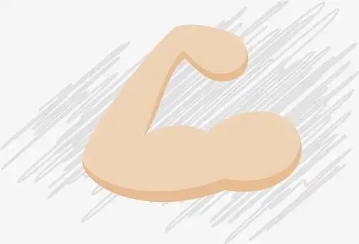 卡通强壮肌肉手臂