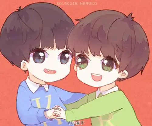 蓝绿果然很配,凯源也是一样~^_- 〖cr.新浪微博