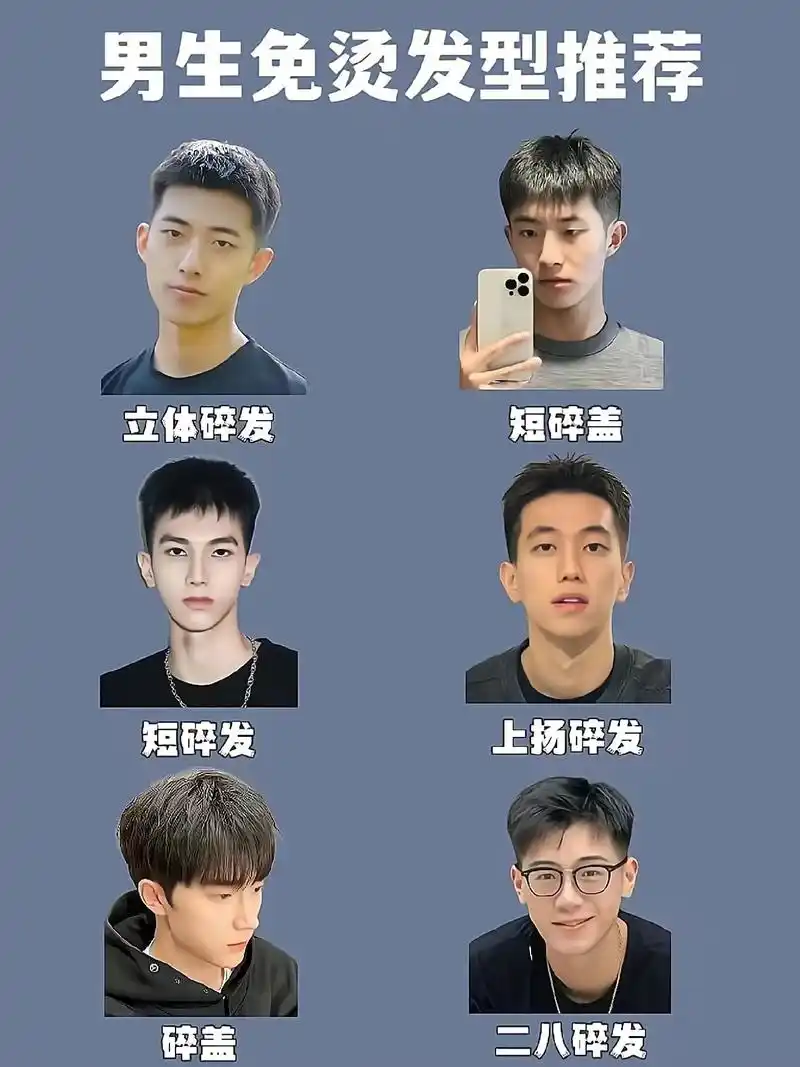 男生免烫发型/男生短发发型/男士发型参考.这是几款免打理的男 - 抖音