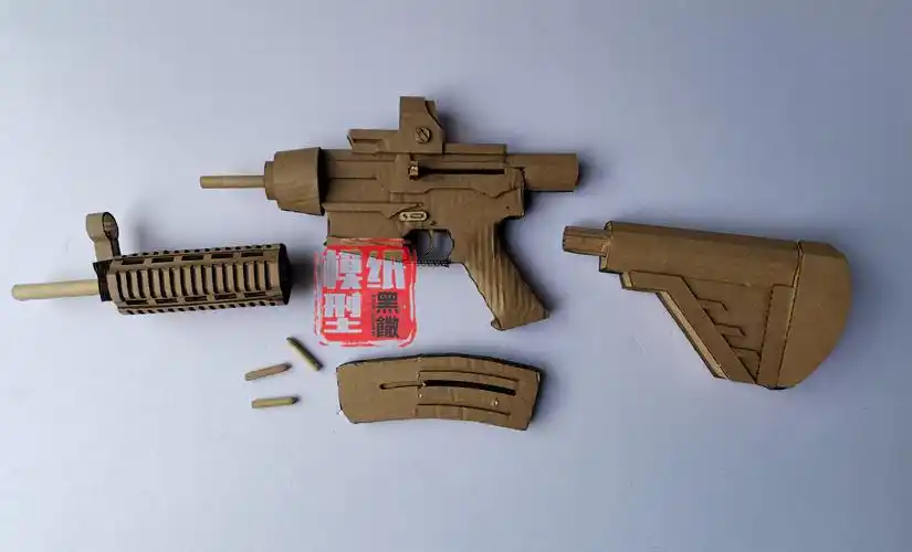 模型m416突击步枪纸板实物切割板材材料diy其他类型纸模