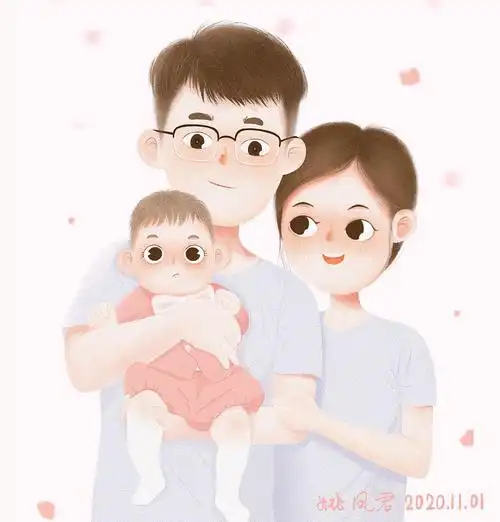 一家三口|插画|艺术插画|慎独935 - 原创作品 - 站酷 (zcool)