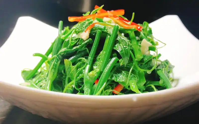 【凉拌丝瓜尖】这道菜被称为长寿菜,美容养生对肠胃非常好,你也试试吧