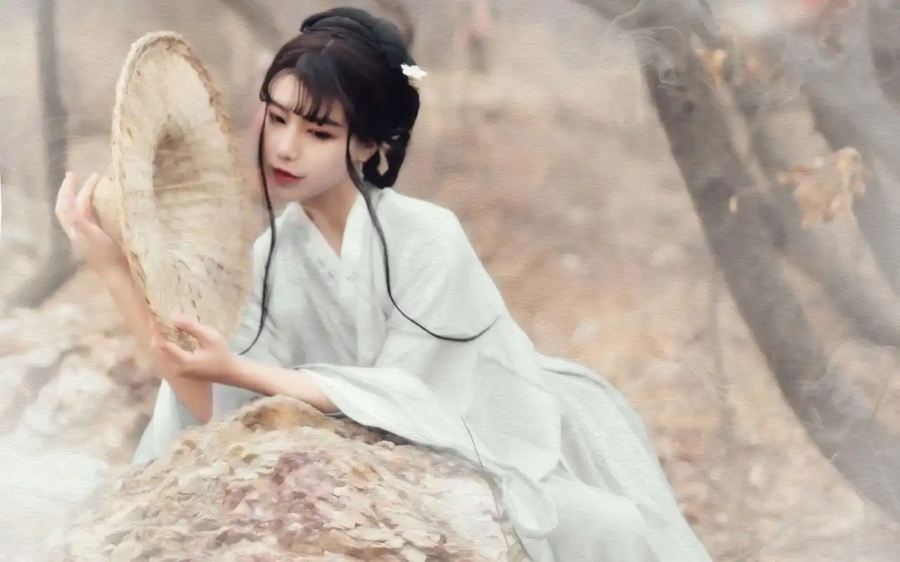 唯美仙气古装美女高清桌面壁纸高清大图预览1920×1200_美女壁纸下载_