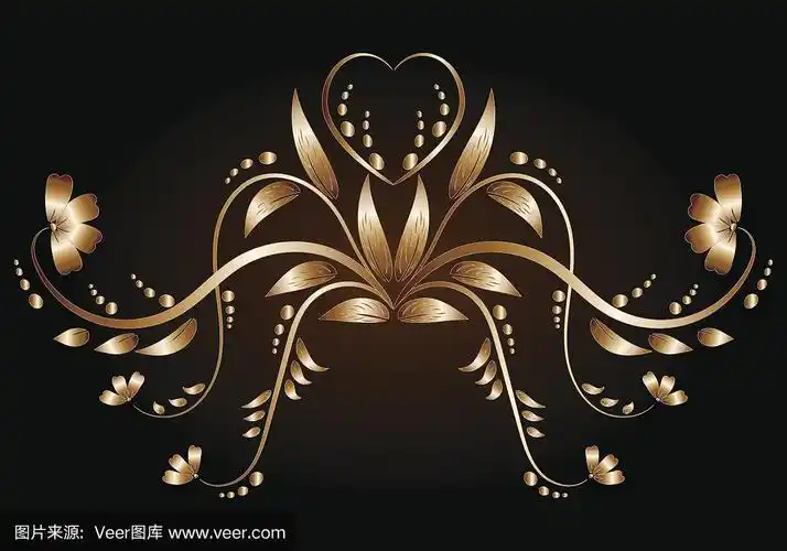 金色,花纹,特写,过时的,闪亮的