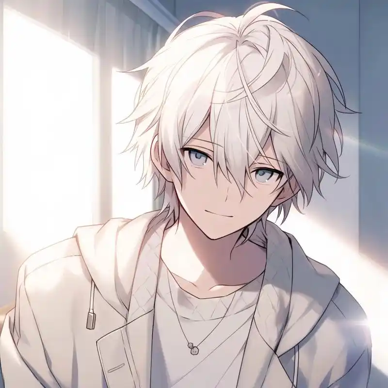 动漫男头|白发男头