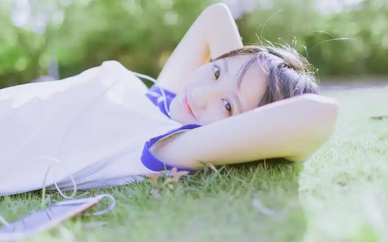 校服美女小清新可爱甜美写真图片桌面壁纸