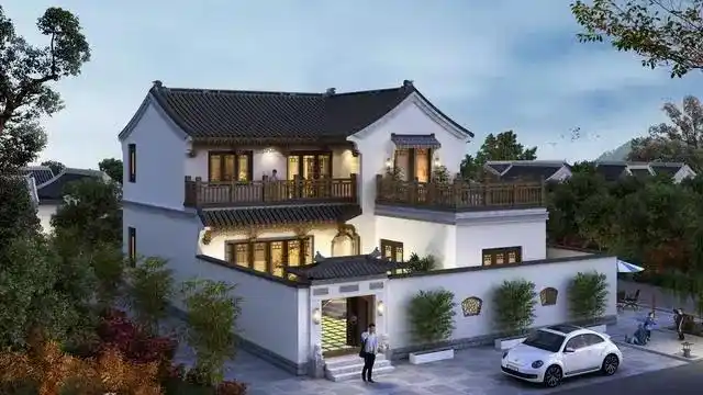 美到骨子里的中式庭院,这才是农村自建别墅该有的样子