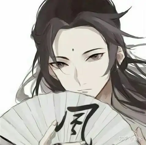 找一张白衣执扇书生的古风动漫头像