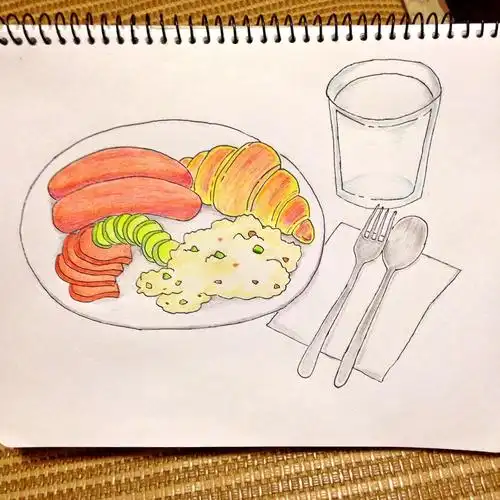 第一次彩铅食品小作