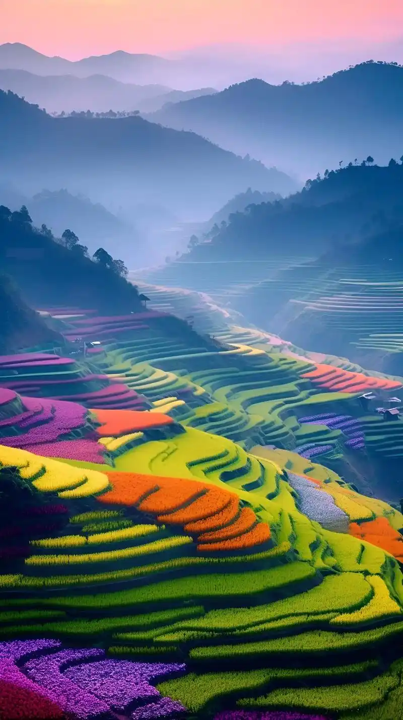 梯田美景被认为是世界最美丽的自然景观之一,因为它集 - 抖音