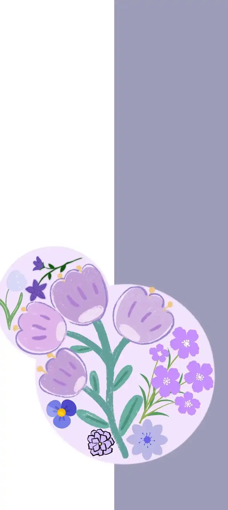 手机壁纸分享:简约风可爱系,白色撞色手机壁纸