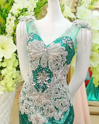 极致奢华水晶礼服韩版韩式礼服新娘结婚敬酒礼服晚礼服