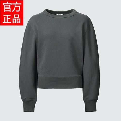 uu圆领卫衣长袖运动衫470852宽松廓形休闲时尚24新款优衣官方女装