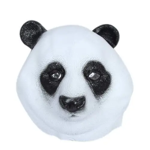 盛泉熊猫头面具出口日本原装大熊猫面具熊猫头套可爱熊猫公仔