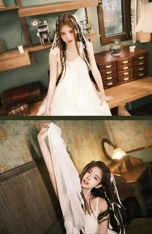 组图:鞠婧祎新年最新写真释出 着吊带白裙温婉好仙气_高清图集_新浪网