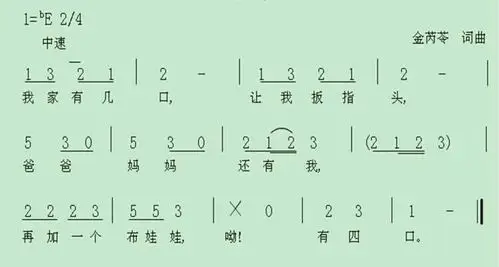 【滨北实验幼儿园芳芳老师】空中课堂儿歌《我家有几口》