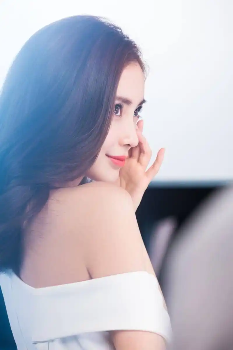 范冰冰的侧颜照,很女强人.