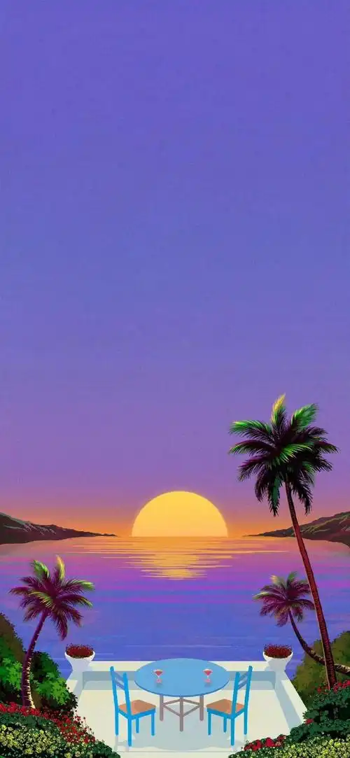 手机壁纸·蒸汽波风格