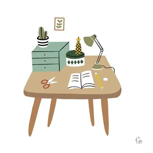 临摹sanny van loon—多物件的画面集合|插画|创作习作|麦末 - 临摹