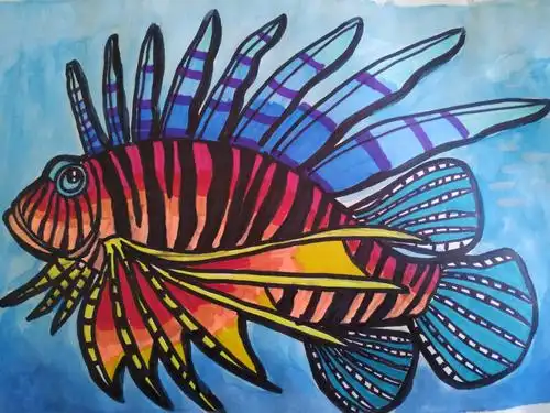 绿泡泡美术部《狮子鱼》