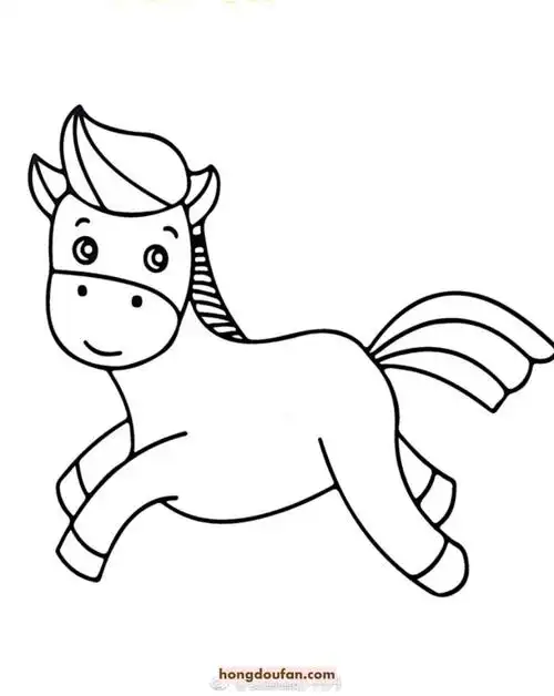 奔跑的帅气小马要如何画?小马简笔画大全