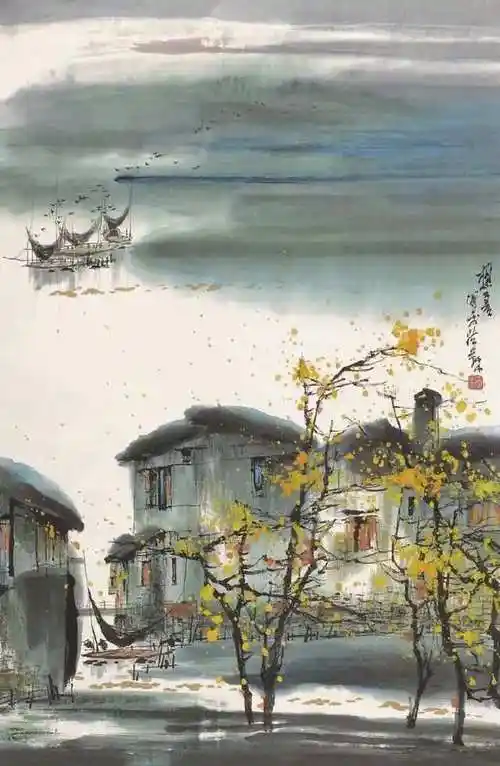 赏一组水墨江南画,春水碧于天,画船听雨眠!