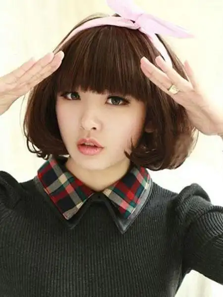 就让我们来看看下面的真人秀发型,让模特告诉你齐刘海适合什么脸型