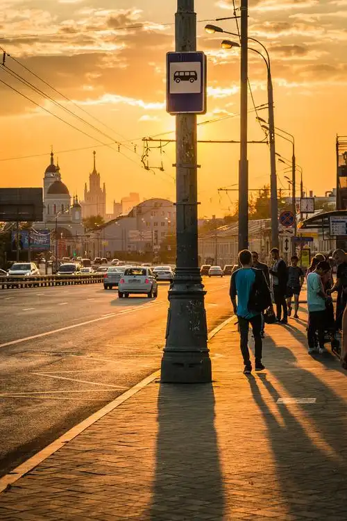 莫斯科黄昏街景