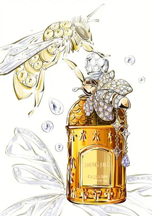 2022娇兰圣诞限量香水翼之蜂华手绘