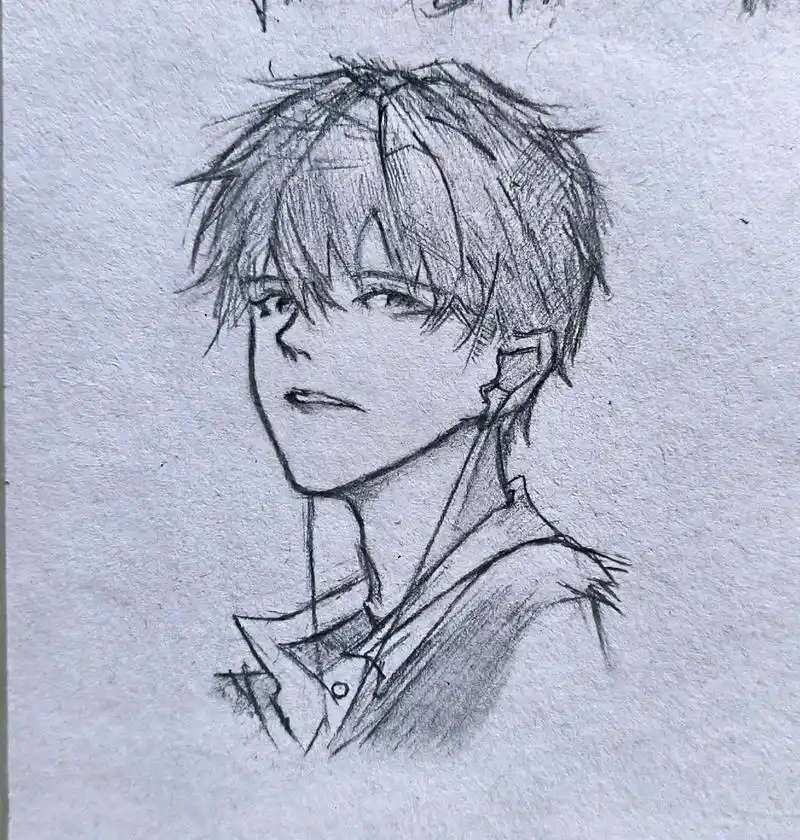 发点最近画的帅哥#手绘 #临摹 #铅笔稿 #少年感 - 抖音