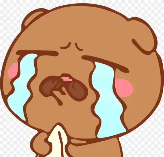 哭泣的面部表情贴-可爱的表情包