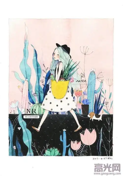 水彩画人物动漫教程手绘水彩图片唯美人物