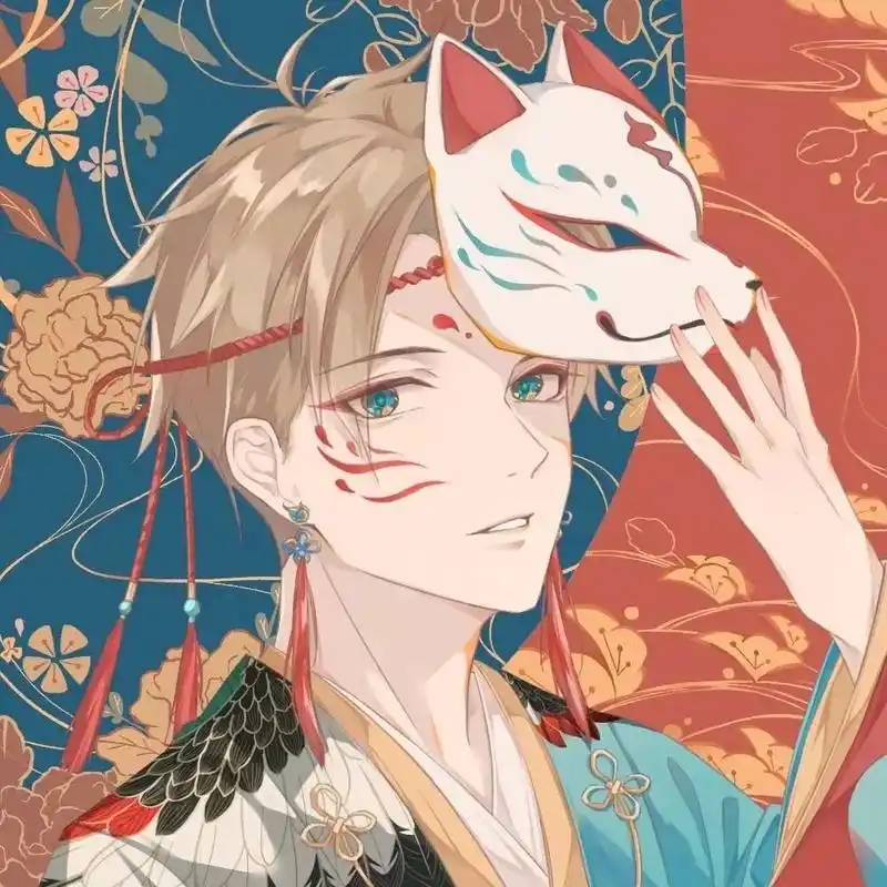 古风情侣头像面具