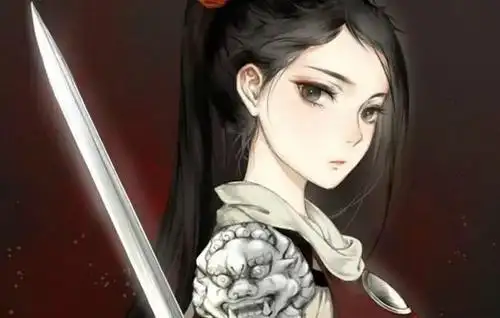 古装女将军手绘