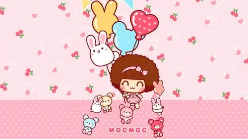 摩丝摩丝可爱粉色卡通图片桌面壁纸